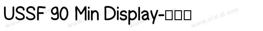 USSF 90 Min Display字体转换